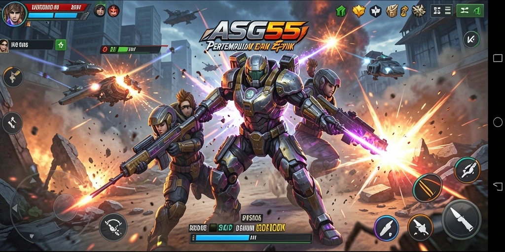Tampilan gameplay seru dan mendebarkan dari ASG55.
