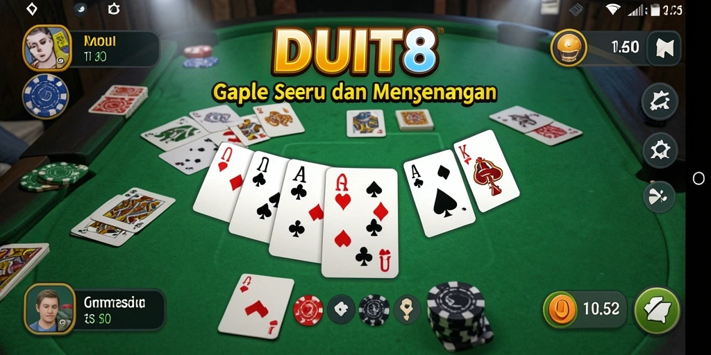 Tampilan screenshot gameplay Gaple yang seru dan interaktif.
