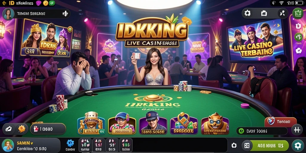 Tampilan utama gameplay Live Casino IDRKING dengan dealer profesional.