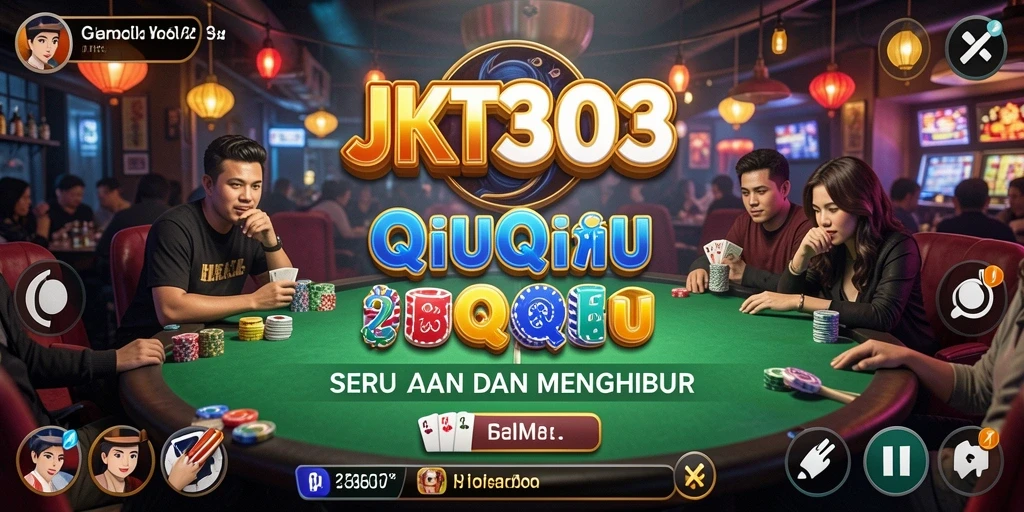 Tampilan gameplay seru dari JKT303 dengan kartu QiuQiu.