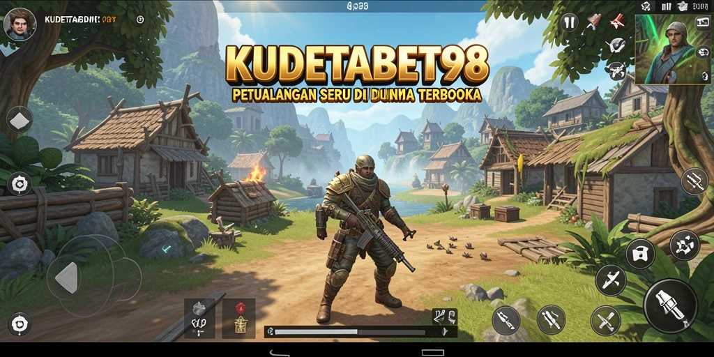 Tampilan gameplay KUDETABET98 yang menampilkan eksplorasi dunia terbuka.
