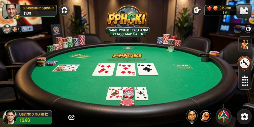 Tampilan gameplay PPHOKI yang menarik dan interaktif saat bermain Poker.