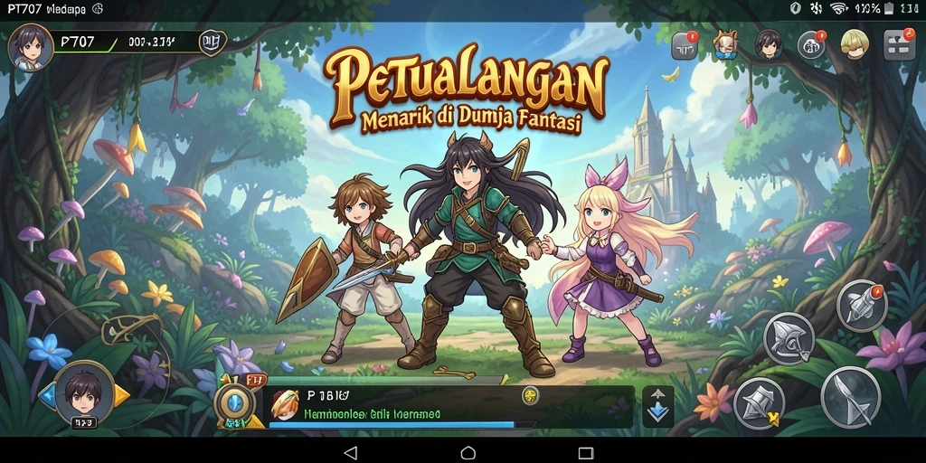 Gameplay PT707 menampilkan aksi anime yang seru dan menarik.
