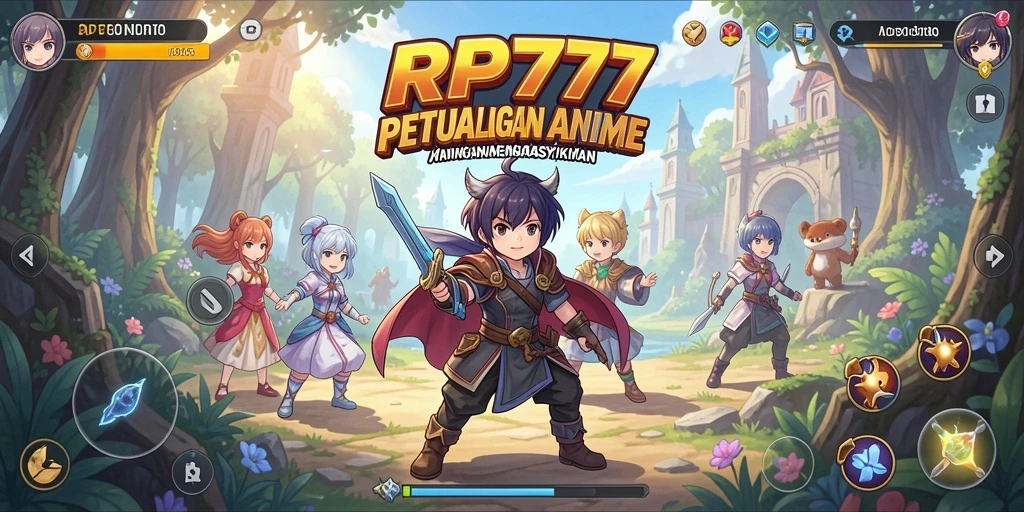 Tampilan gameplay menarik dari RP777 dengan visual khas Anime.