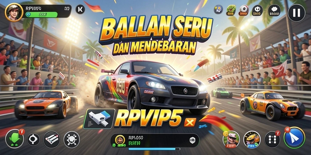 Tampilan gameplay Racing yang seru dan mendebarkan.