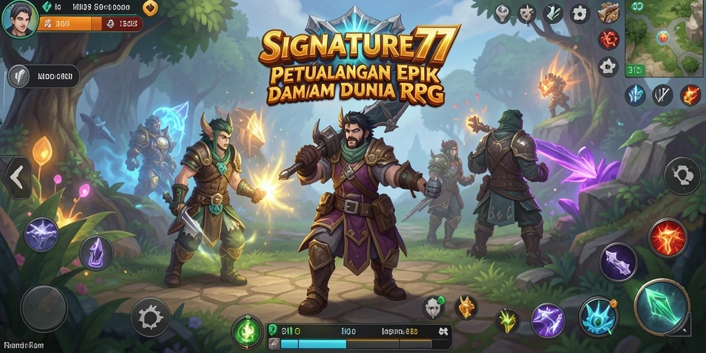 Tampilan menarik gameplay RPG di SIGNATURE77.